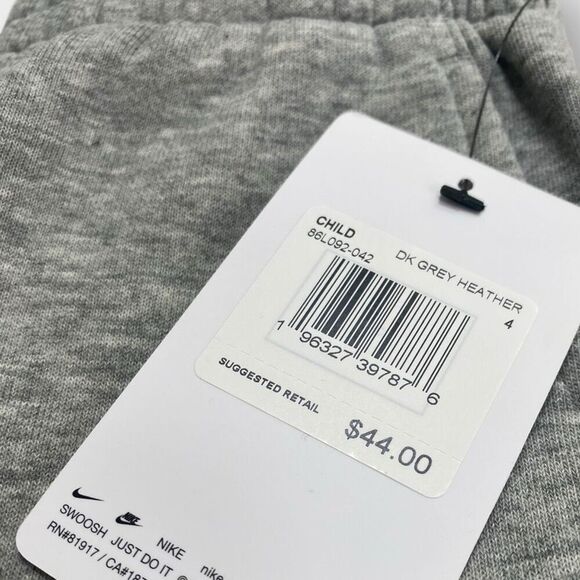 Nike Sportswear Club Fleece Cargo Pants Gray Heather Big Kids size 3-4 XS New - Picture 7 of 7